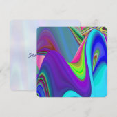 Zomergevoel, Abstracte 3D Rainbowart Save The Date (Voorkant / Achterkant)