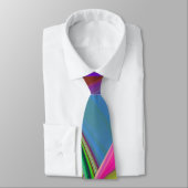 Zomergevoel, Abstracte 3D Rainbowart Stropdas (Gebonden)