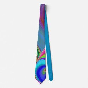 Zomergevoel, Abstracte 3D Rainbowart Stropdas