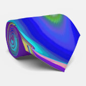 Zomergevoel, Abstracte 3D Rainbowart Stropdas (Opgerold)