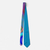 Zomergevoel, Abstracte 3D Rainbowart Stropdas (Achterkant)