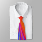 Zomergevoel, Abstracte 3D Rainbowart Stropdas (Gebonden)