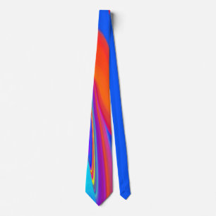Zomergevoel, Abstracte 3D Rainbowart Stropdas