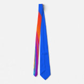 Zomergevoel, Abstracte 3D Rainbowart Stropdas (Achterkant)