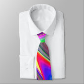 Zomergevoel, Abstracte 3D Rainbowart Stropdas (Gebonden)
