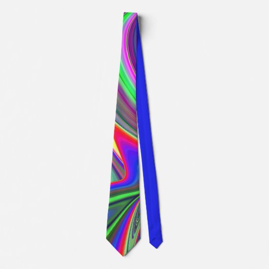 Zomergevoel, Abstracte 3D Rainbowart Stropdas (Voorkant)