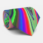 Zomergevoel, Abstracte 3D Rainbowart Stropdas (Opgerold)