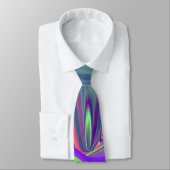 Zomergevoel, Abstracte 3D Rainbowart Stropdas (Gebonden)