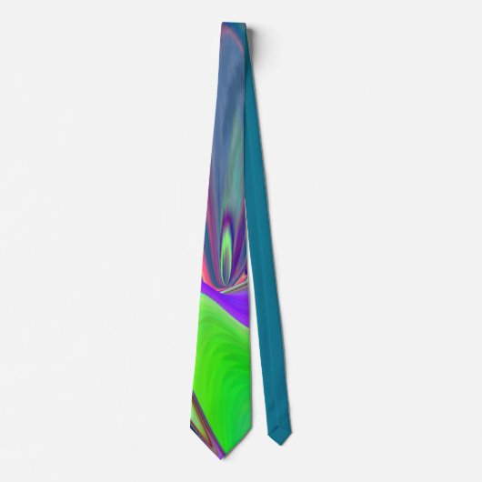 Zomergevoel, Abstracte 3D Rainbowart Stropdas (Voorkant)