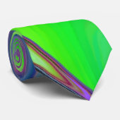 Zomergevoel, Abstracte 3D Rainbowart Stropdas (Opgerold)