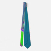 Zomergevoel, Abstracte 3D Rainbowart Stropdas (Achterkant)