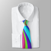 Zomergevoel, Abstracte 3D Rainbowart Stropdas (Gebonden)