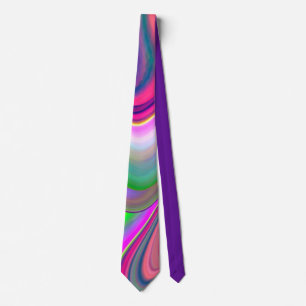 Zomergevoel, Abstracte 3D Rainbowart Stropdas