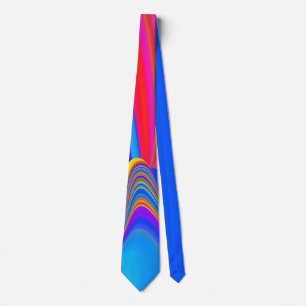 Zomergevoel, Abstracte 3D Rainbowart Stropdas