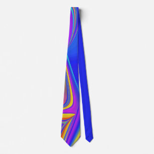 Zomergevoel, Abstracte 3D Rainbowart Stropdas