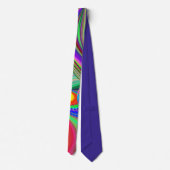 Zomergevoel, Abstracte 3D Rainbowart Stropdas (Achterkant)