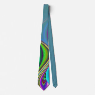 Zomergevoel, Abstracte 3D Rainbowart Stropdas