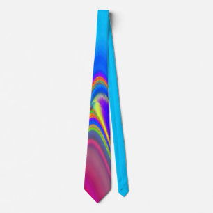 Zomergevoel, Abstracte 3D Rainbowart Stropdas