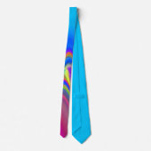 Zomergevoel, Abstracte 3D Rainbowart Stropdas (Achterkant)
