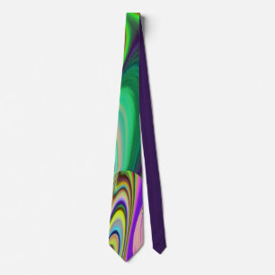 Zomergevoel, Abstracte 3D Rainbowart Stropdas