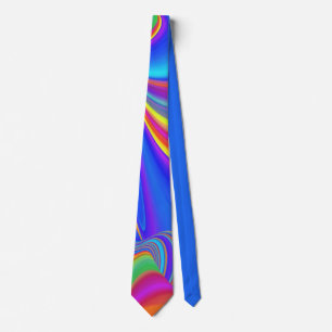 Zomergevoel, Abstracte 3D Rainbowart Stropdas