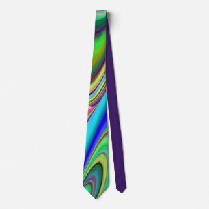 Zomergevoel, Abstracte 3D Rainbowart Stropdas