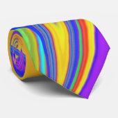 Zomergevoel, Abstracte 3D Rainbowart Stropdas (Opgerold)