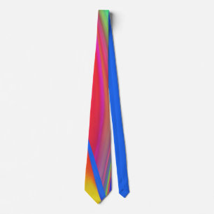Zomergevoel, Abstracte 3D Rainbowart Stropdas