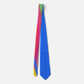 Zomergevoel, Abstracte 3D Rainbowart Stropdas (Achterkant)