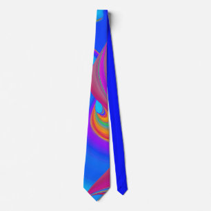 Zomergevoel, Abstracte 3D Rainbowart Stropdas