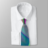 Zomergevoel, Abstracte 3D Rainbowart Stropdas (Gebonden)