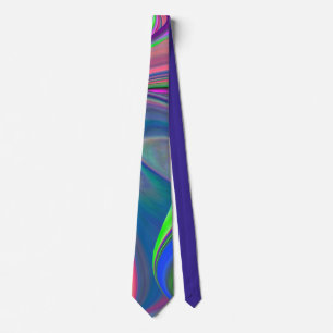 Zomergevoel, Abstracte 3D Rainbowart Stropdas