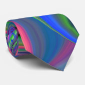 Zomergevoel, Abstracte 3D Rainbowart Stropdas (Opgerold)