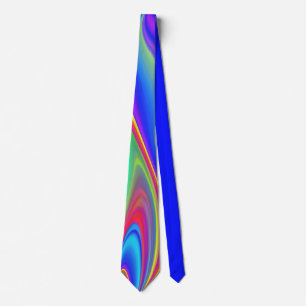Zomergevoel, Abstracte 3D Rainbowart Stropdas