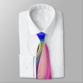 Zomergevoel, Abstracte 3D Rainbowart Stropdas (Gebonden)