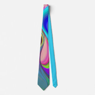 Zomergevoel, Abstracte 3D Rainbowart Stropdas