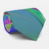Zomergevoel, Abstracte 3D Rainbowart Stropdas (Opgerold)