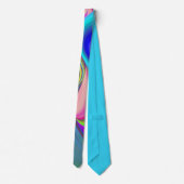Zomergevoel, Abstracte 3D Rainbowart Stropdas (Achterkant)