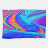 Zomergevoel, Abstracte 3D Rainbowart Theedoek (Horizontaal)