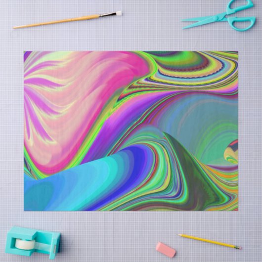 Zomergevoel, Abstracte 3D Rainbowart Tissuepapier (Craft)
