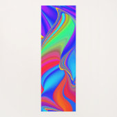 Zomergevoel, Abstracte 3D Rainbowart Yogamat (Achterkant)