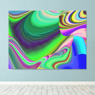 Zomergevoel , Abstracte 3D Regenboogkunst Canvas Afdruk