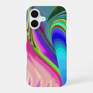 Zomergevoel , Abstracte 3D Regenboogkunst iPhone 16 Hoesje