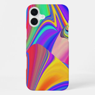 Zomergevoel , Abstracte 3D Regenboogkunst iPhone 16 Plus Hoesje