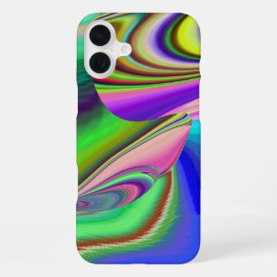 Zomergevoel , Abstracte 3D Regenboogkunst iPhone 16 Plus Hoesje