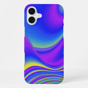 Zomergevoel , Abstracte 3D regenboogkunst iPhone 16 Plus Hoesje