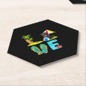 Zomergieterij | Liefde newfoundland Kartonnen Onderzetters (Schuin)