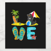 Zomergieterij | Liefde newfoundland Wijn Etiket (Enkel label)