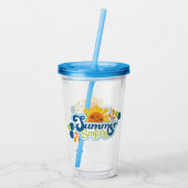 Zomerglimlach Acryl Drinkbeker (Achterkant)