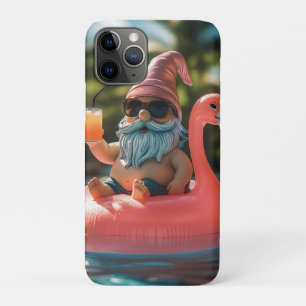 Zomergnoom in zonnebril op Flamingo Float Case-Mate iPhone Case